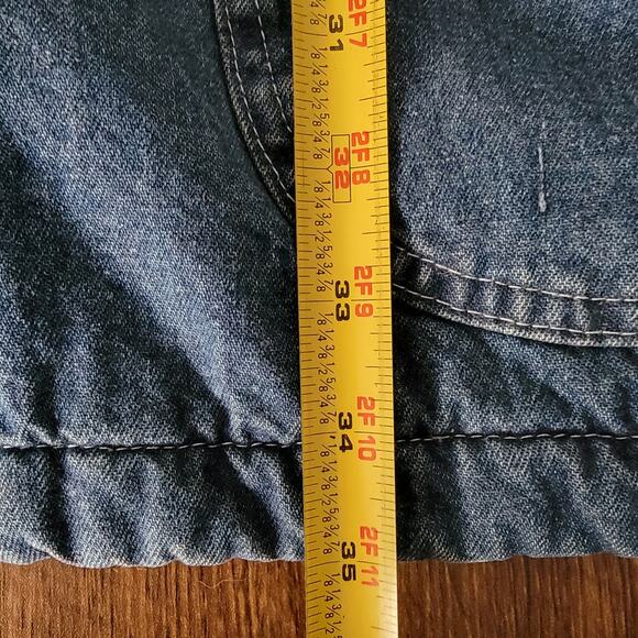 Dickies Denim Barn Chore Work Jacket Coat Sz 4XL Blanket Lined *PAINT* VTG 90's - Picture 8 of 13